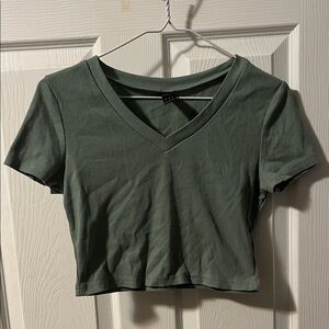 Sage Green Crop Tshirt